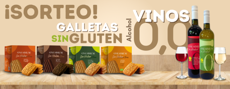 SORTEO Lote SIN GLUTEN y VINOS 0,0 ONESIMUM